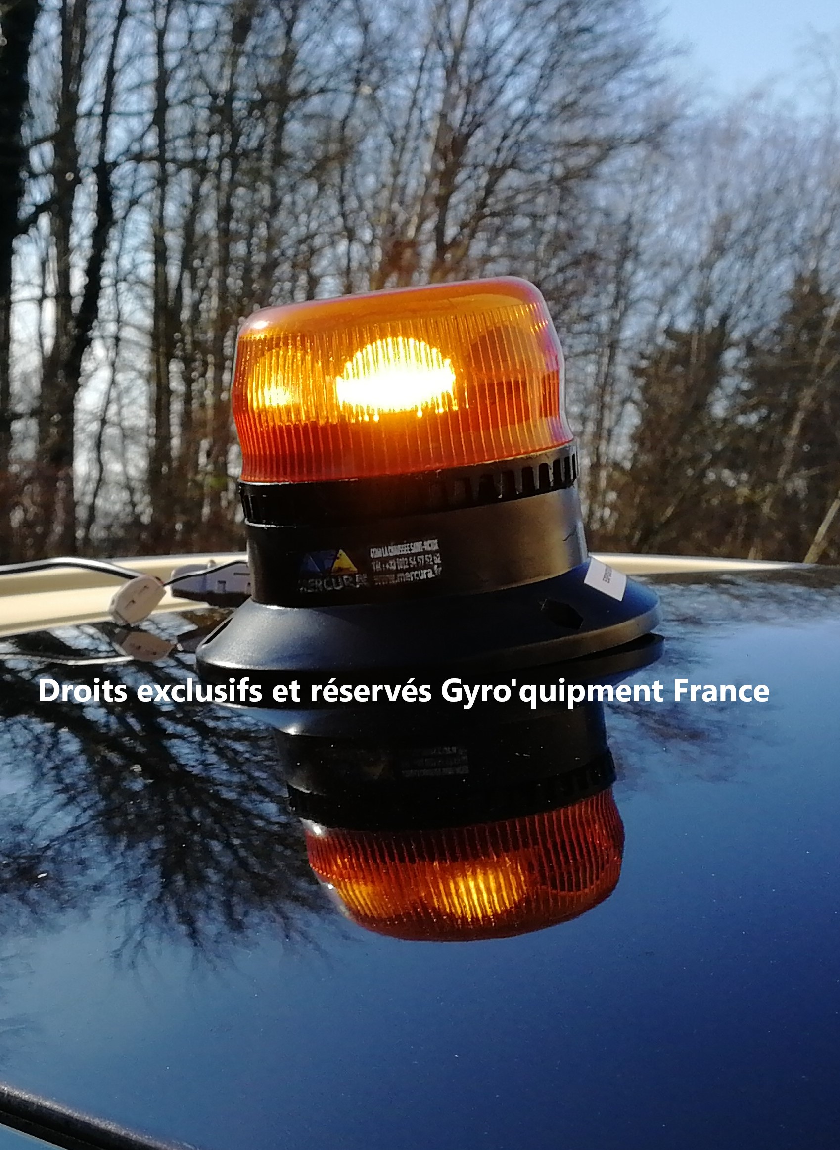 Gyroled MERCURA ORANGE - BLEU Classe 1 ou Classe 2 Rotatif ou Flash