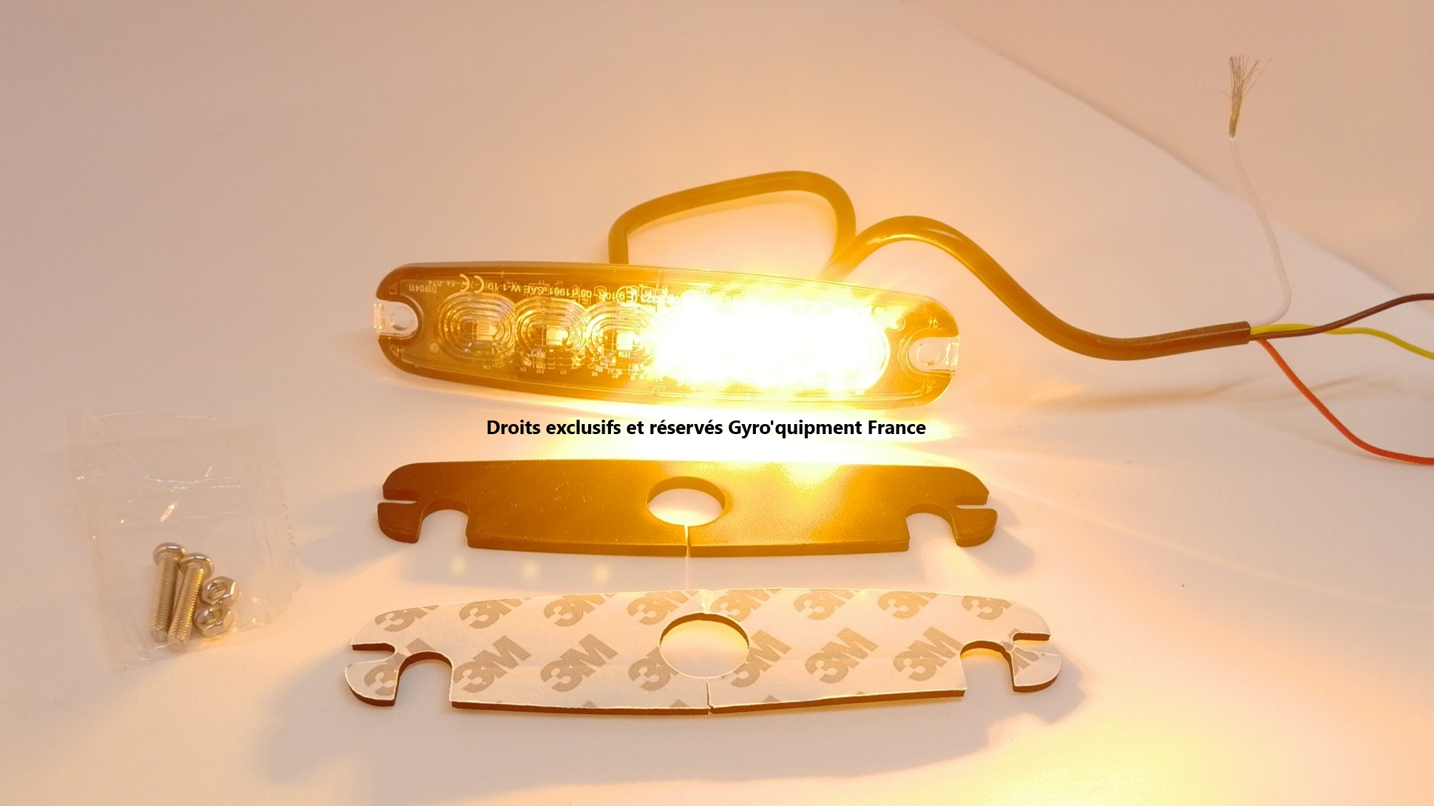 Feu stroboscopique à led extra fin 12-24 V Intervention 