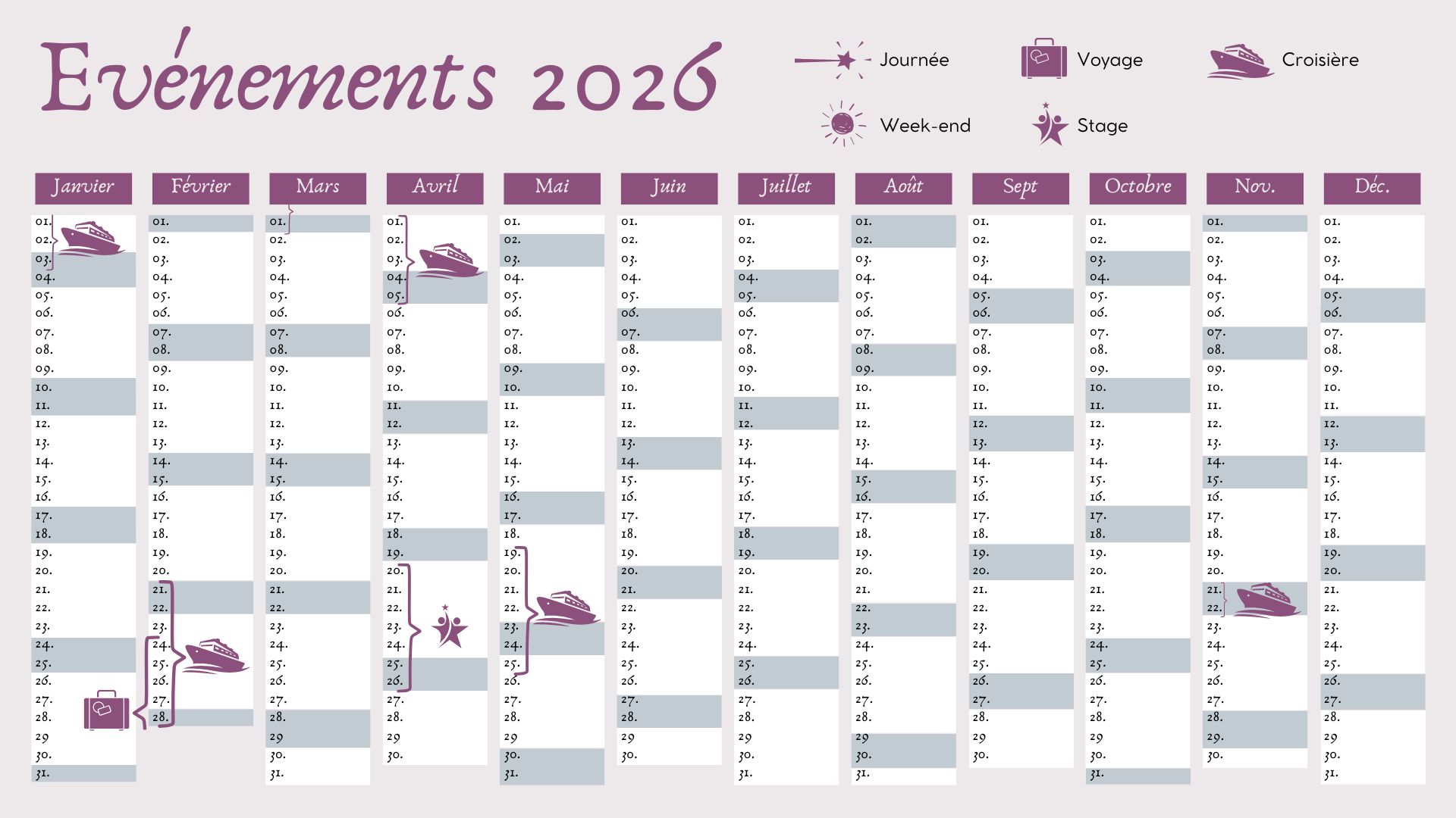 Calendrier Boost Magic